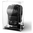 MMA Glove Display Case with Mirror Back, Single Holder, Acrylic Kickboxing Sparring Glove Half Finger Boxing Glove Display Case with Solid Base Stand, Watch The Video to Assemble