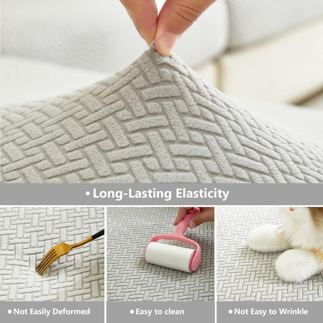 MAGICLULU Pet Sofa Cover Couch Cushion Covers Stretch Sofa Slipcover Living Room Decor Easy- Elastic Fit ,Gray