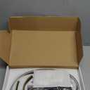 Brushed Gold Waterfall Bathroom Faucet Single Hole, Gold Bathroom Faucet for Sink 1 Hole with 6 in Deck Plate and Pop Up Drain and Supply Hose, Modern Bathroom Sink Faucet (Short)