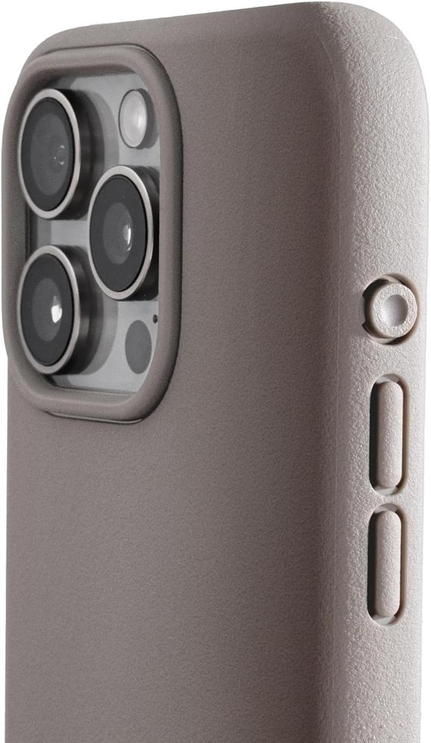 TineeOwl for iPhone 15 Pro Max Magnetic Case - Dune Series, Compatible with MagSafe, TPU, Minimalist, Slim/Thin, Grippy with Microfiber Lining, Rounded Action Button (Sand Stone, iPhone 15 Pro Max)