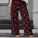 Cicy Bell Womens Ruffle Wide Leg Capris Pants Casual High Waisted Trousers