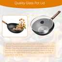 13 Inch Glass Frying Pans Lid,Clear Tempered Glass Pan Cover Fits for Cast Iron Skillet,Pots and Wok,Ceramic Skillet and Pans