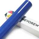 Blue Flocked HTV Heat Transfer Vinyl 12" x 6Ft Flock HTV Vinyl Roll for T-Shirts, Flocked Iron on Vinyl for Cricut & Heat Press Machine- Easy to Cut & Weed (Blue)