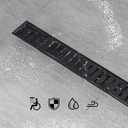 SaniteModar Linear Shower Drain, 24 inch Matte Black Shower Drain with Removable Capsule Pattern Grate,304 Stainless Steel Shower Drain Include Hair Strainer,Adjustable Leveling Feet