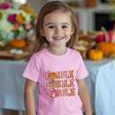 Funny Thanksgiving Shirts for Kids Toddler Boys Girls Turkey Pumpkin Graphic T-Shirt Clothes Tops Tee 2-8 Years (Pink)