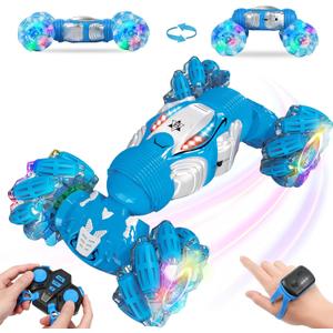 BEMITON Boys Aged 6-12 Birthday Gift Ideas- Gesture Sensing RC Stunt Car Toy for Kids, Hand-Controlled 2.4Ghz Remote Control Twist Cars, 4WD All-Terrain Off-Road Vehicle