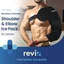 REVIX Arm Ice Pack Wrap for Pitchers Shoulder and Elbow Ice Pack Reusable Cold Therapy Wrap for Baseball Pitcher Arm Recovery, Adjustable Compression Sleeve for Athelete Post-Workout Muscle Relief (Black)