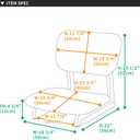 ROOM ESSENCE Zen Floor Chair, Beige, Beech Wood Frame, D:22.05" x W:19.69" x H:20.48" x SH:4.73" (56x50x52x12cm), NOC-51BE
