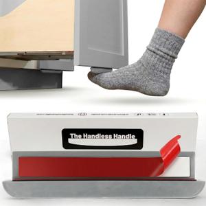 The Handless Handle Hands-Free Garbage Drawer Foot Pull Handle, Touchless Opener for Drawers, Bins, & Cabinets (Gray, 1 Pack)