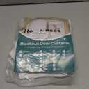 HOMEIDEAS 100% Pure White Linen Blackout French Door Curtains, Privacy Door Window Curtains, 26 X 72 Inch Room Darkening Blinds, Thermal Insulated Shades for Bedroom, 1 Panel