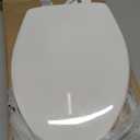 Bemis 7300SLEC Slow Close Toilet Seat, Easy Clean Hinges and Durable Plastic Seat, Made in USA, Elongated, White
