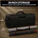 Tufformation 132L 36" Heavy Duty Extra Large Duffle | Upgrade Zipper with Durable and Water Resistant, Camping Bag, Travel Storage, Tent Storage, Sports Equipment Bag for Coaches