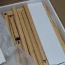 Bamboo Side Table, Small Bedside Table, 2 Tier End Table with Open Shelf, 21.5 inch Tall Narrow Couch Table, Boho Natural Nightstand, Entryway Table, Accent Table, Home Decor for Living Room, Bathroom