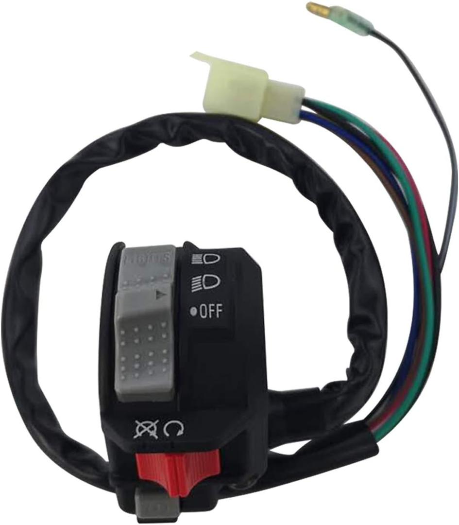 Left Handlebar Control Engine Start Run Off Headlight Switch for Yamaha Wolverine 350 YFM350F Big Bear 350 YFM350F/U Kodiak 400 4WD YFM400F Warrior 350 YFM350X Grizzly 600 YFM600F Moto-4 YFM350E