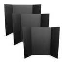 Flipside Products 36 x 48 Foam Project Boards for Presentations, Science Fair, School Projects, Event Displays and Trifold Picture Board - Total Black 3/16'' Thick - 3 Pack