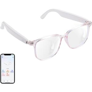 AI Smart Glasses for Women, Support 160+ Languages Real-Time Translation/ Live Recording/ AI Call Bluetooth translator, Video & Voice Call, Powered By GPT, Translation Glasses for Work, Travel & Study
