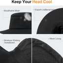 FUICUI Quick Dry Sun Bucket Hat for Men Women Outdoor Unisex Packable Travel Cap (Blue)