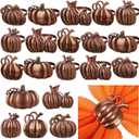 Remerry 24 Pcs Pumpkin Napkin Rings Fall Thanksgiving Napkin Holders Rustic Autumn Harvest Dinner Tables Rings for Fall Halloween Thanksgiving Wedding Birthday Family Gatherings Tabletop Decor