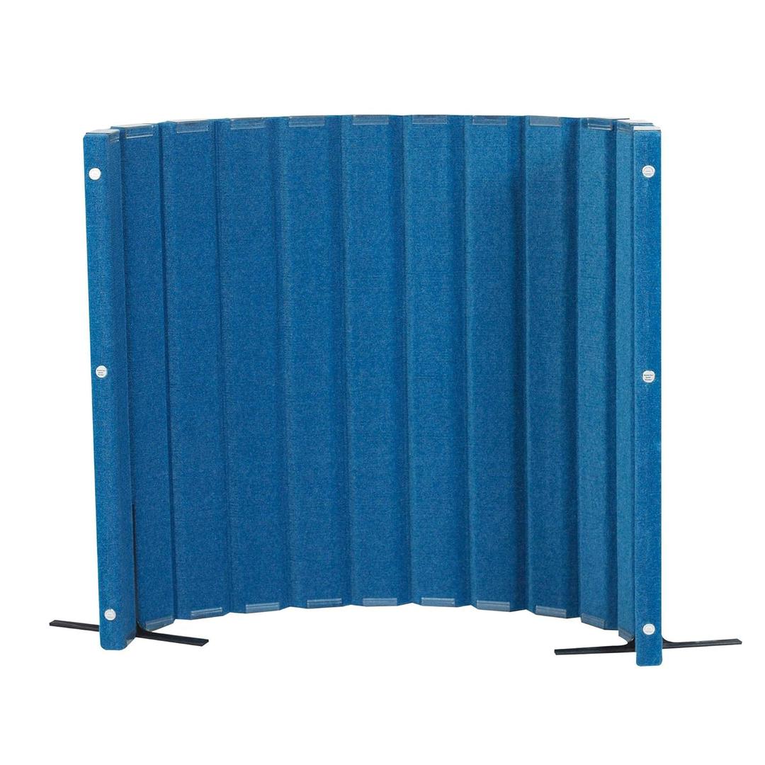 Angeles 48" x 6' Quiet Divider With Sound Dampening Panels, Freestanding Room Divider Wall, Blue