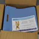 100 Blue End tab Fastener File Folders, Reinforced Straight Cut Tab, Durable 2 Prongs for Standard Medical Files, Office Reports, and More, Letter Size, Blue, 100 Pack