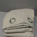 NICETOWN 2 Panels Weighted Blackout Curtains Waterproof & Windproof, Thermal Insulated Room Darkening Top & Bottom Grommet Fixed Drapes Keep Privacy for Cabana/Porch, Beige, W52 x L84