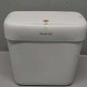 MOPALL Small Bathroom Trash Can with Lid, 2.6 Gallons / 10 L Slim Plastic Garbage Bin with Pop-Up Lid, Mini Waste Basket Can Dog Proof for Kitchen, Bedroom, Office, Laundry, Toilet, Rv, White