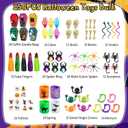 243 PCS Halloween Party Favors for Kids, 24 Pack Coffin-Shaped Goodie Bags with Halloween Toy, Halloween Goodie Bags Stuffers, Bulk Halloween Party Favors Prizes for Kids Trick or Treat