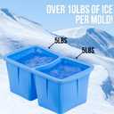 ColdCore Large Double Ice Block Mold  10lbs Big Ice Cube Molds, Reusable Steel Reinforced Silicone, Perfect Ice Maker for Cold Plunge, Ice Bath Chiller, Coolers, and Ice Tray - 1 Pack