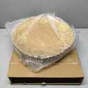 Showgeous Round Charger Plates 50 Pack 13” Gold Plastic Reef Rim
