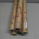 6 x WERNNSAI Baby Girl Kraft Wrapping Paper Roll - 1 Roll 17 x 33 ft Baby Shower Wrapping Paper for Girls Kids Birthday Gift Wrap Supply Woodland Animals Design New Born Party Favor