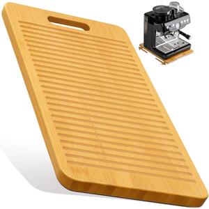 Bamboo Appliance Slider|16"D x 13"W Sliding Tray for Coffee Maker on Countertop|Heavy-Duty Coffee Pot Slider Tray & Kitchen Caddy for KitchenAid Mixer, Air Fryer