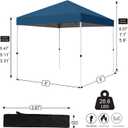 Northroad 8X8 FT Pop Up Canopy, Outdoor Instant Canopy Tent w/Carrying Bag, Portable Gazebo Shelter for Wedding Party,Commercial Event,Patio,Garden,BeachLake Blue