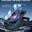 FNTCASE for iPhone 17e Phone Case: [Built-in Screen Protector & Kickstand] [Military-Grade Drop Protection] Heavy Duty Protective Full Body Shockproof TPU Rugged Protective Phone Cover Blue