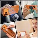 for iPhone 17 Pro Max Case, Compatible with MagSafe, Magnetic Slim Cover, Anti-Yellowing & Shockproof, Full Camera Protection, Includes Screen & Lens Protectors, Clear Orange Protective Case