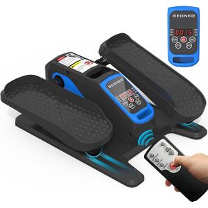 Under Desk Elliptical Machine, Electric Elliptical Exerciser for Senior, Quiet and Small Electric Seated Pedal for Home with Display Monitor, Remote Control and 12 Adjustable Speeds