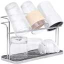 XCCK Stainless Steel Cup & Water Bottle Drying Rack with Removable Drip Tray