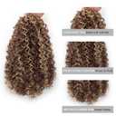 XSASLYET 14 Inch Curly Drawstring Ponytail Extension Synthetic Hair for Black Women, Clip In Ponytail Hair Piece Natural Looking Soft Full Curly Puff Ponytail for Daily Wear Party Wedding(6)