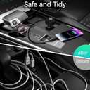 2025 Upgrade Smallest Retractable Car Charger, Merrtody 81W Max Ultra-Compact Fast Car Adapter with Retractable 30-inch USB-C Cable for iPhone 16/15/14, MacBook Pro, iPad, Galaxy, Pixel, and More