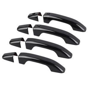 Linskip Exterior Door Handle Covers Compatible with 2021-2025 Chevry Suburban Tahoe & 2021-2023 GMC Yukon & 2019-2025 Silverado/Sierra 1500, Exterior Accessories(Black, 2-Door Smart Entry)