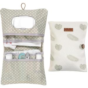 HAMUR Baby Diaper Bag Organizer  Travel-Friendly, Compact & Foldable | Stroller Pouch for Newborn Essentials  Must-Have for Boys & Girls (Leaves)