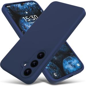Varikke for Samsung Galaxy S25 Case, Liquid Silicone Upgrade [Camera Protection] [Anti-Scratch Microfiber Lining] Slim Soft Touch Gel Rubber Shockproof Phone Case for Galaxy S25 6.2", Dark Blue