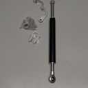 Motorcycle Steering Damper Adjustable Damper Universal Steering Stabilizer For Street Bike Safety Control Aluminum (Black, 13")