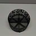 360 Degree Rotate Pen Holder for Desk Mesh Desk Pen Organizer Pencil Holder Large Capacity Accessories & Workspace Organizers for School,Home (Black bird lace pattern, No hook)