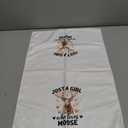 Sviojuce Just a Girl Who Loves Moose Kitchen Towels Decorative Gifts for Deer Lovers Women 16x24, Moose Dish Towel Cloths Dishcloths Tea Towel, Funny Bathroom Kitchen Hand Towel Decor
