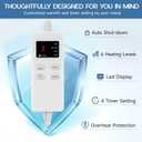 Heating Pad for Gifts Soothing Heat Therapy for Women & Men, Perfect Christmas, Mothers Day, Birthday Gifts for Her, Dad Gifts & White Elephant Gift, Cozy Stocking Stuffer for Women/Mom (12'' x 24'', Blue)