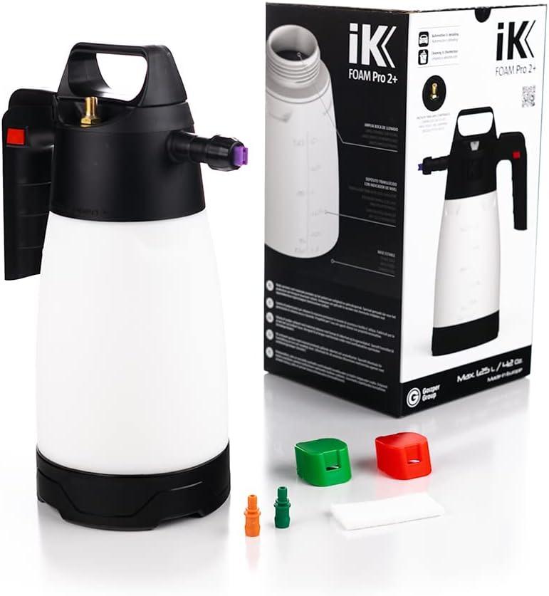 IK FOAM Pro 2+ Pump Spray Foamer with Schrader Valve  FoamSprayer 50 oZ  High-Pressure, Adjustable Nozzle  Ideal for Car Detailing, Cleaning & Maintenance