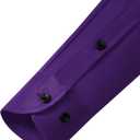 Mens Wrinkle Free Dress Shirts Regular Fit Business Button Down Shirt Formal Long Sleeve Wedding Stretch Shirts (Purple, XXL)