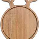 Acacia Wood Christmas Charcuterie Boards Platters, Christmas Holiday Serving Tray Cutting Board Dinner Plate Wooden CheeseBoard Xmas Kitchen Decor Gingerbread Reindeer Board Decoration