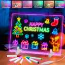 Led Drawing Board,Led Note Board with Colors,LED Drawing Board for Kids,13.7"x10" Acrylic Dry Erase Board with Light,Magic Drawing Tablet as Christmas & Birthday Gifts for Girls Boys