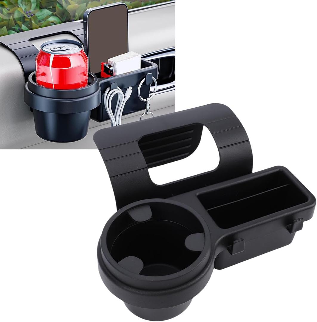 Space Saving Car Window Mount Storage Holder Vehicle Door Panel Organizer Safe Placement Multifunctional Car Organizer for Beverage Mobile Devices
